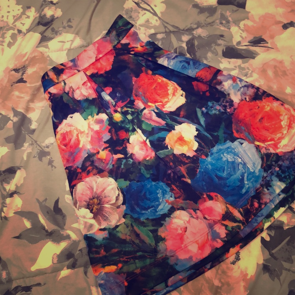 Express Floral Skirt